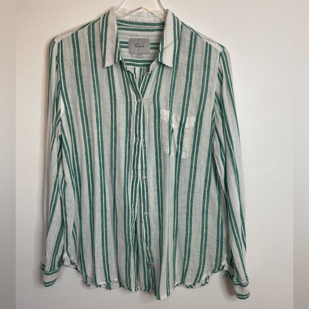 Rails stripe button down EUC